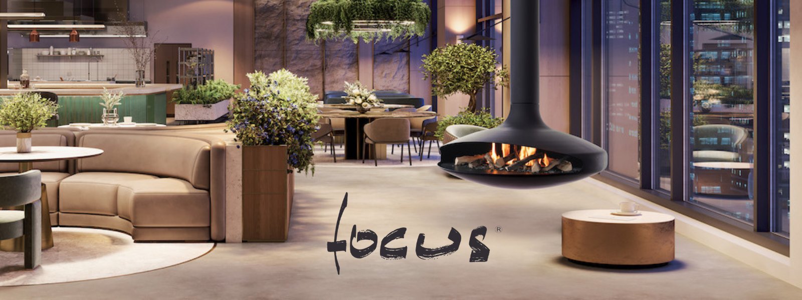 Focus eldstæði - úti og inni