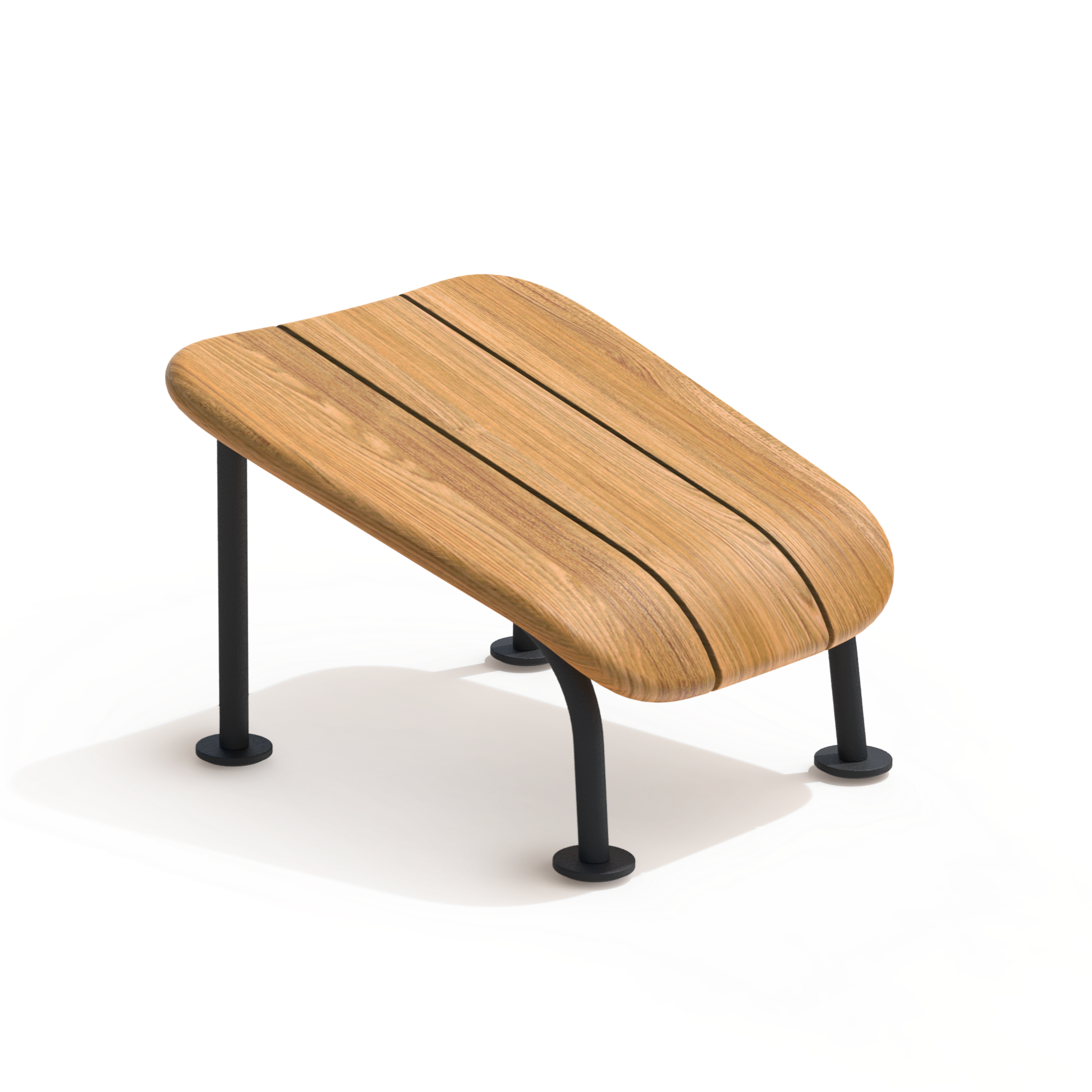 BÖSTE STÓLL OG FÓTSKEMILL - Tekk og ryðfrítt stál