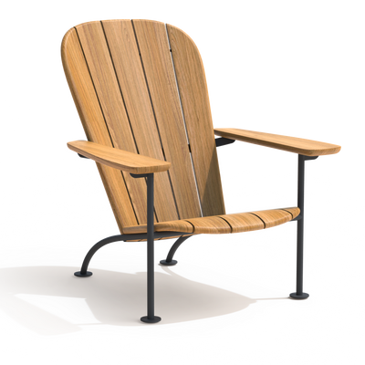 BÖSTE STÓLL OG FÓTSKEMILL - Tekk og ryðfrítt stál