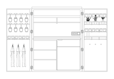 CUBIC ÚTIELDHÚS Í SKÁP